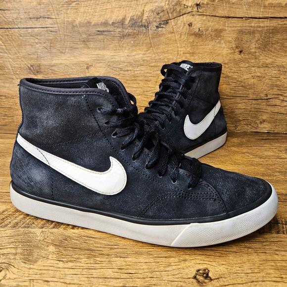 Nike Primo Court Black Suede lace up Mid-top Sneaker size 6.5 - Picture 1 of 8
